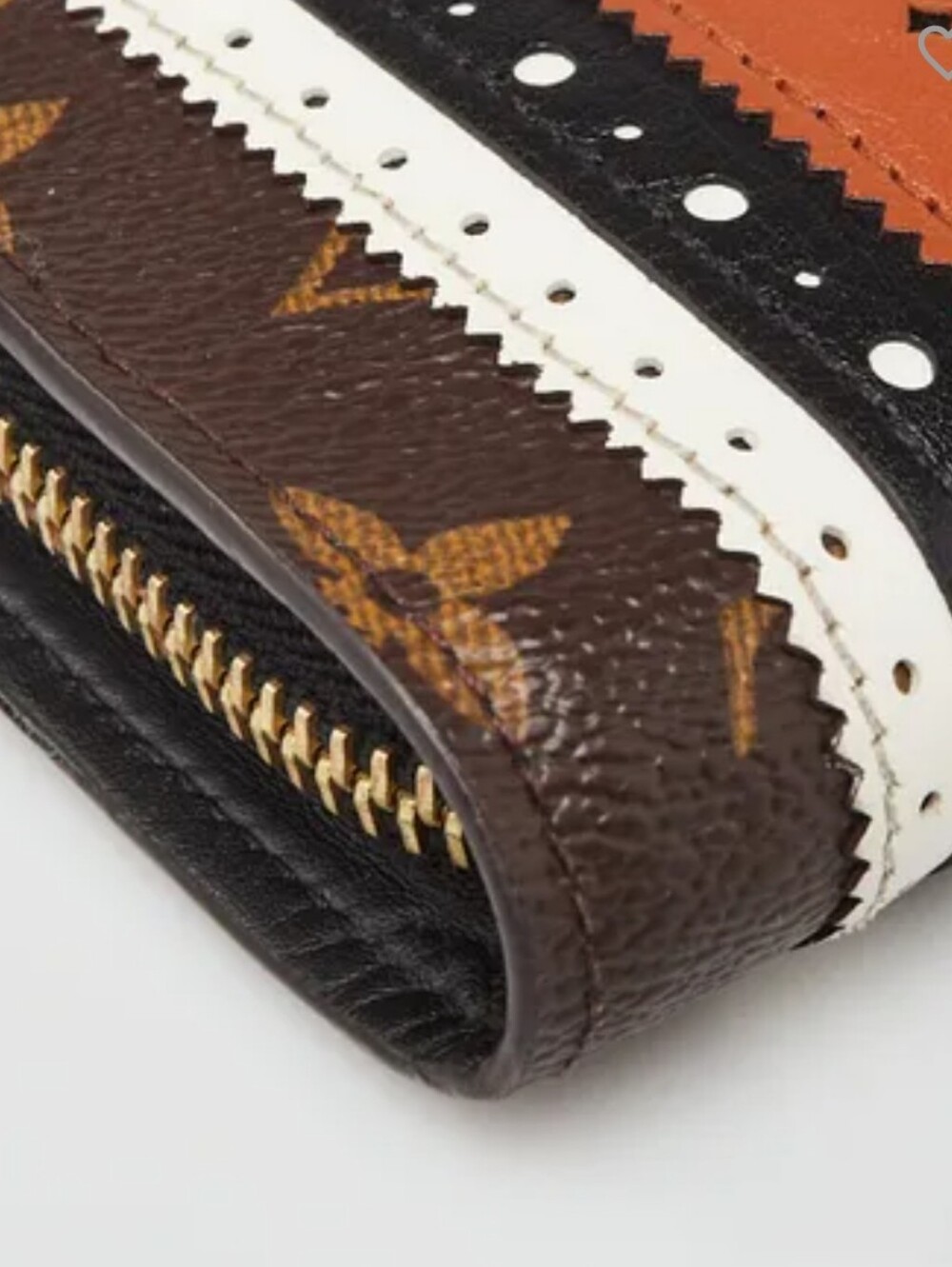 Louis VuittonBrogue Leather and Monogram Canvas Steamer Zippy Wallet/ GUC - Picture 3 of 5